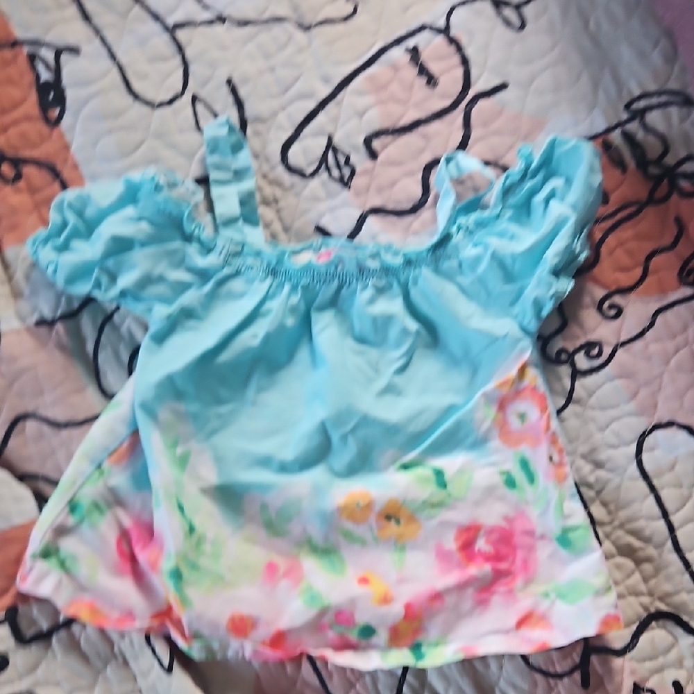 Floral Blue Kids Top